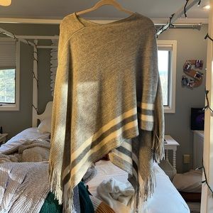 Gray poncho sweater
